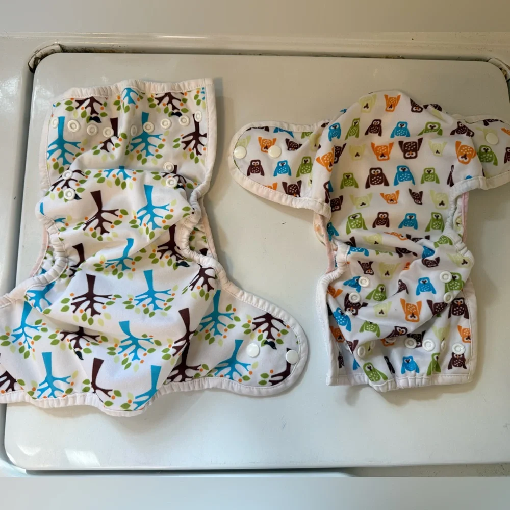 Thirsties Size One pocket snap diaper covers lot of 9 GUC cover only - Picture 7 of 13